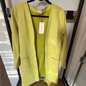 Solitaire Lime Green Open-Front Jacket
